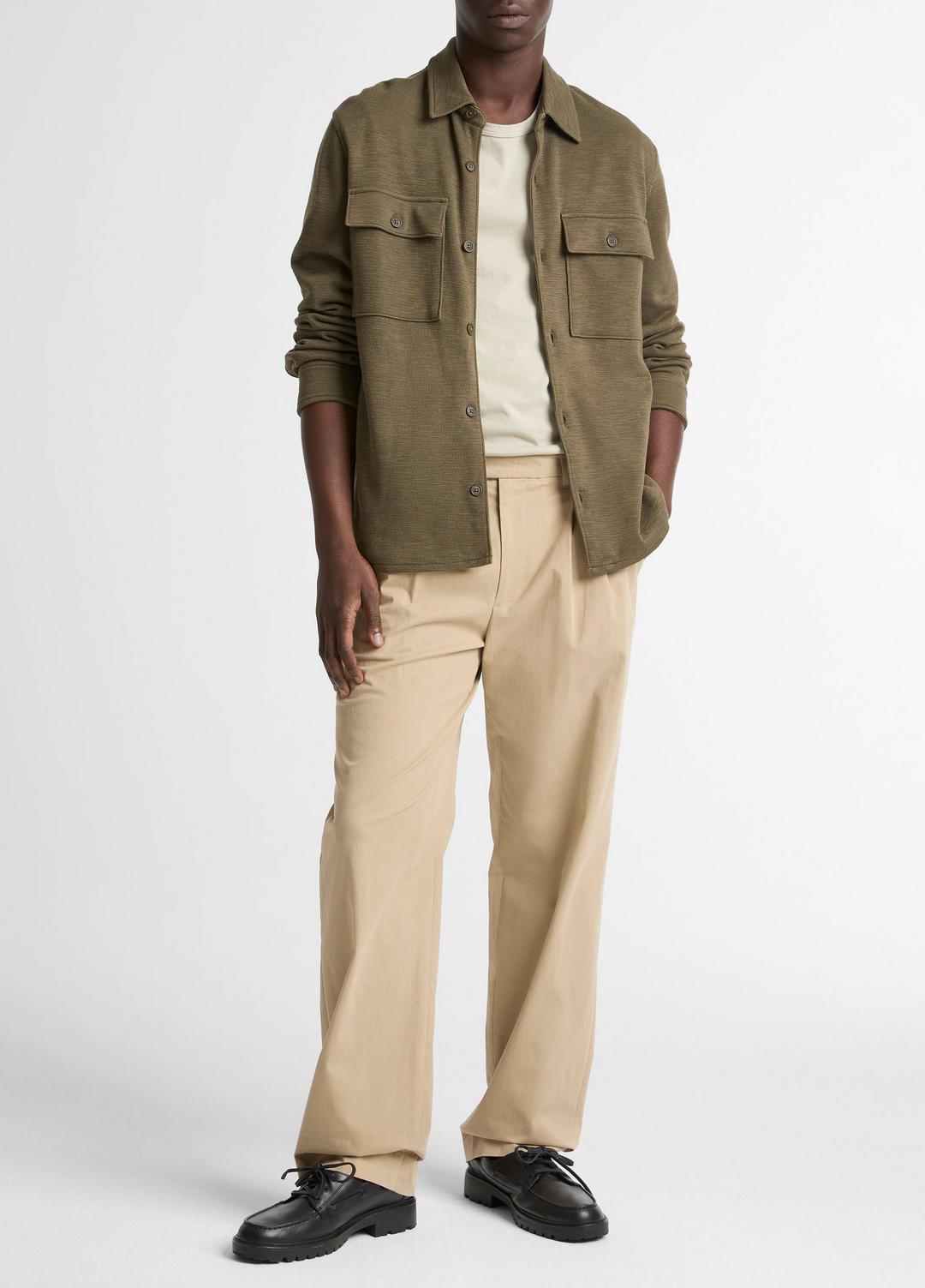 VINCE Men Double-Slub Cotton-Blend Shirt Jacket in Jackets MOSS