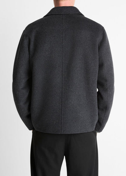 VINCE Men Splittable Wool-Blend Zip-Front Jacket in Jackets HEATHER BLACK