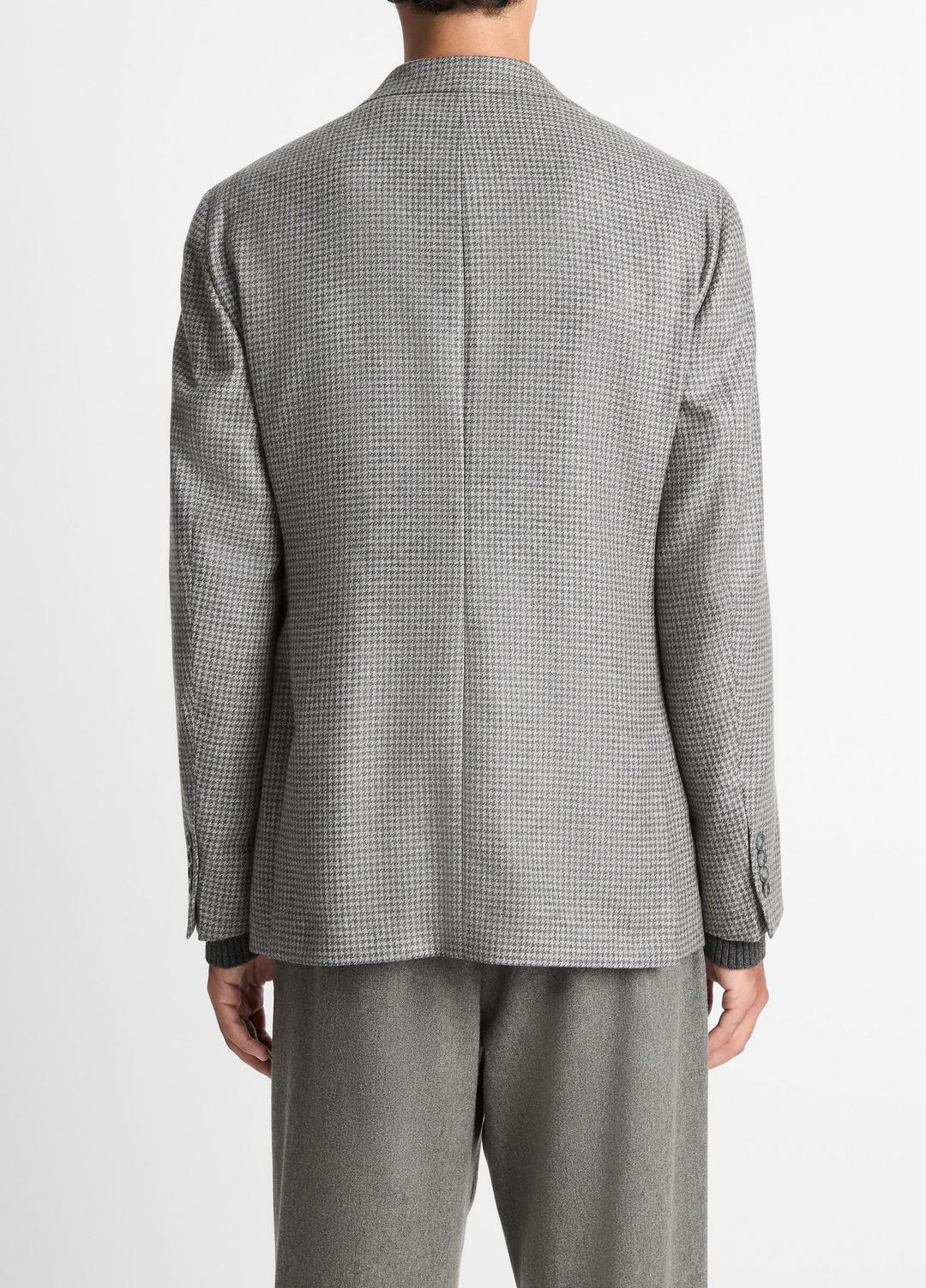 VINCE Men Houndstooth Cashmere Relaxed Sport Coat in Blazers GREY/BROWN