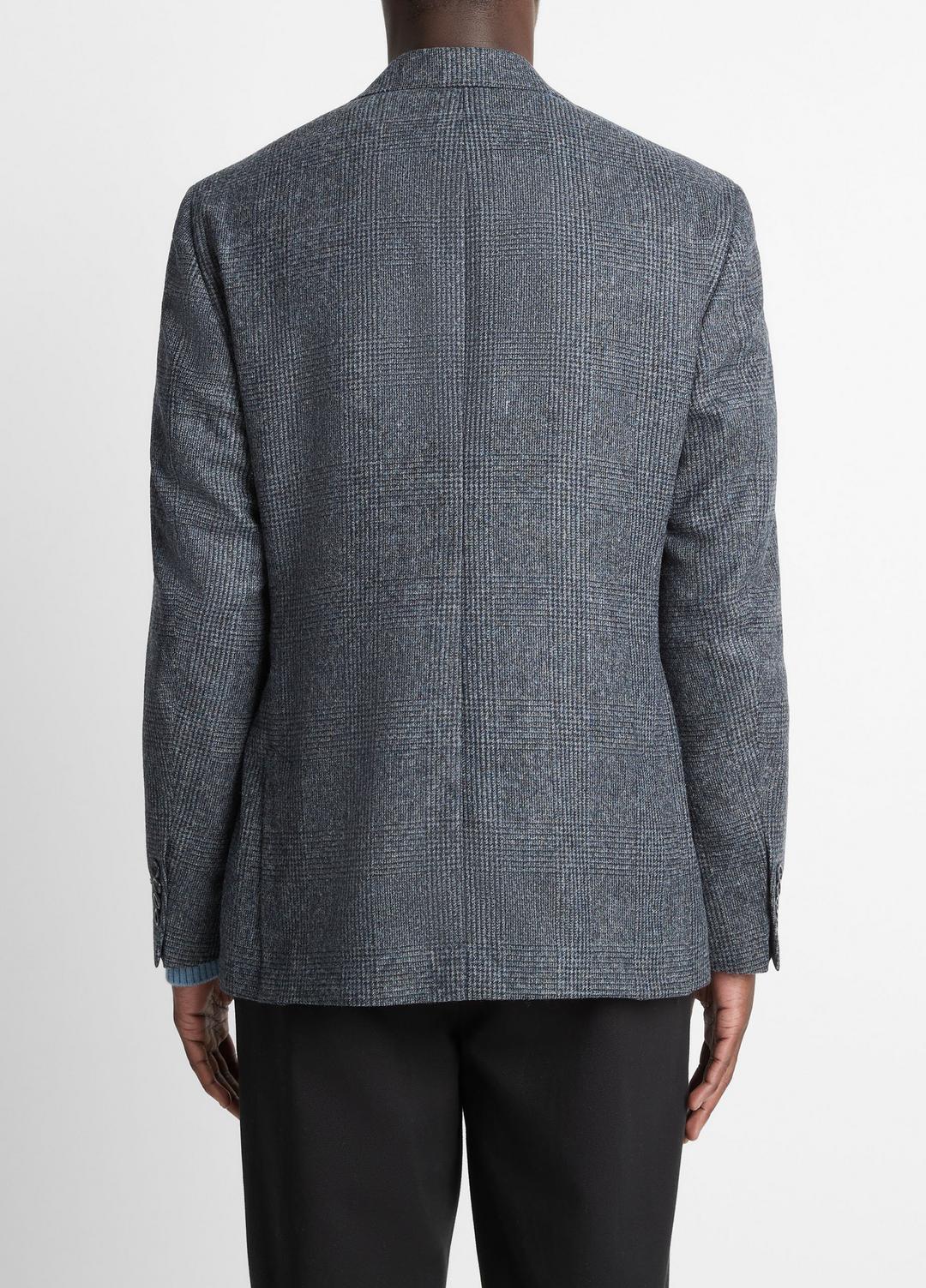 VINCE Men Plaid Alpaca-Blend Relaxed Sport Coat in Blazers NAVY/BLUE