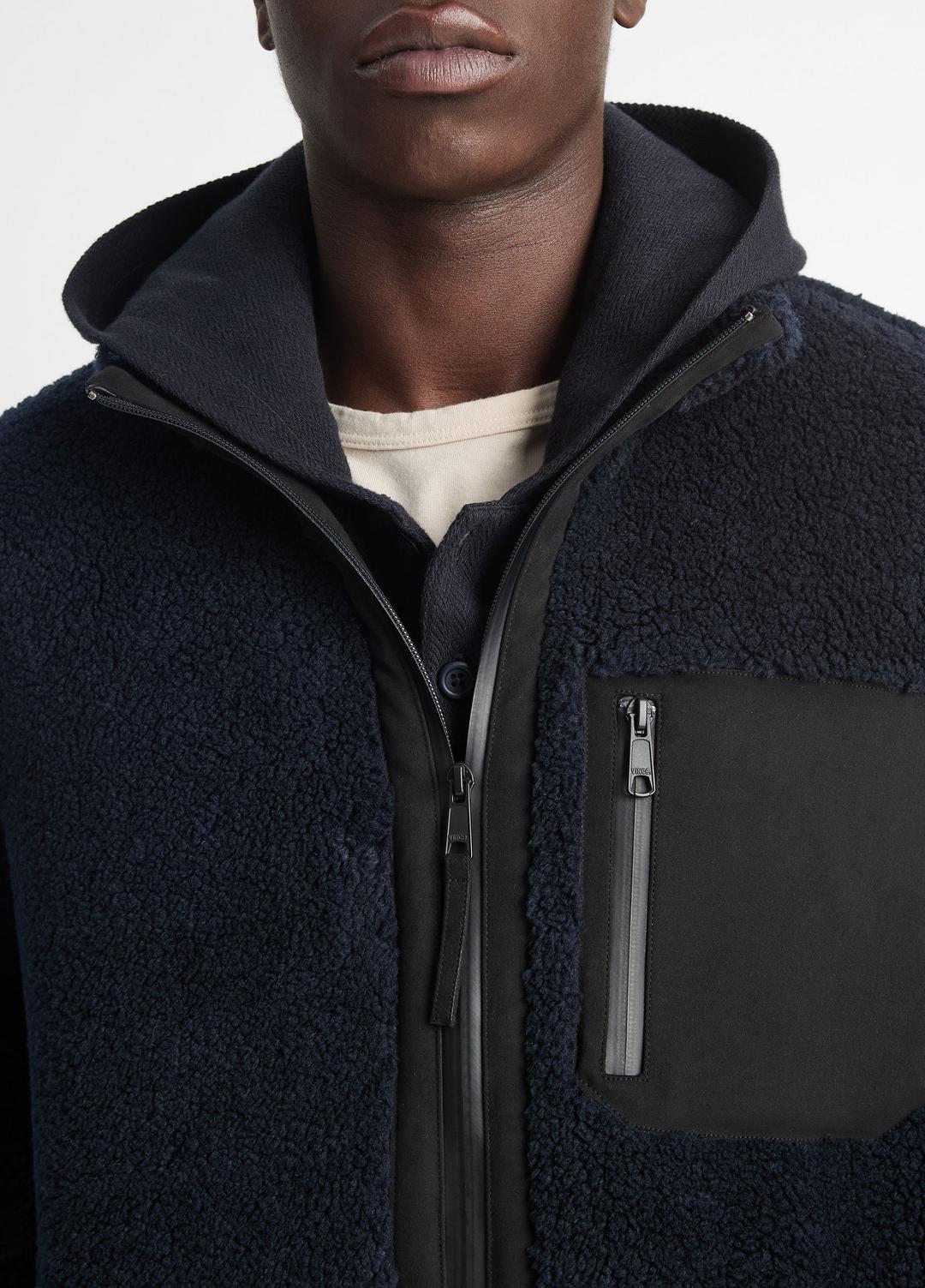 VINCE Men Sherpa Zip Jacket in Jackets COASTAL BLUE