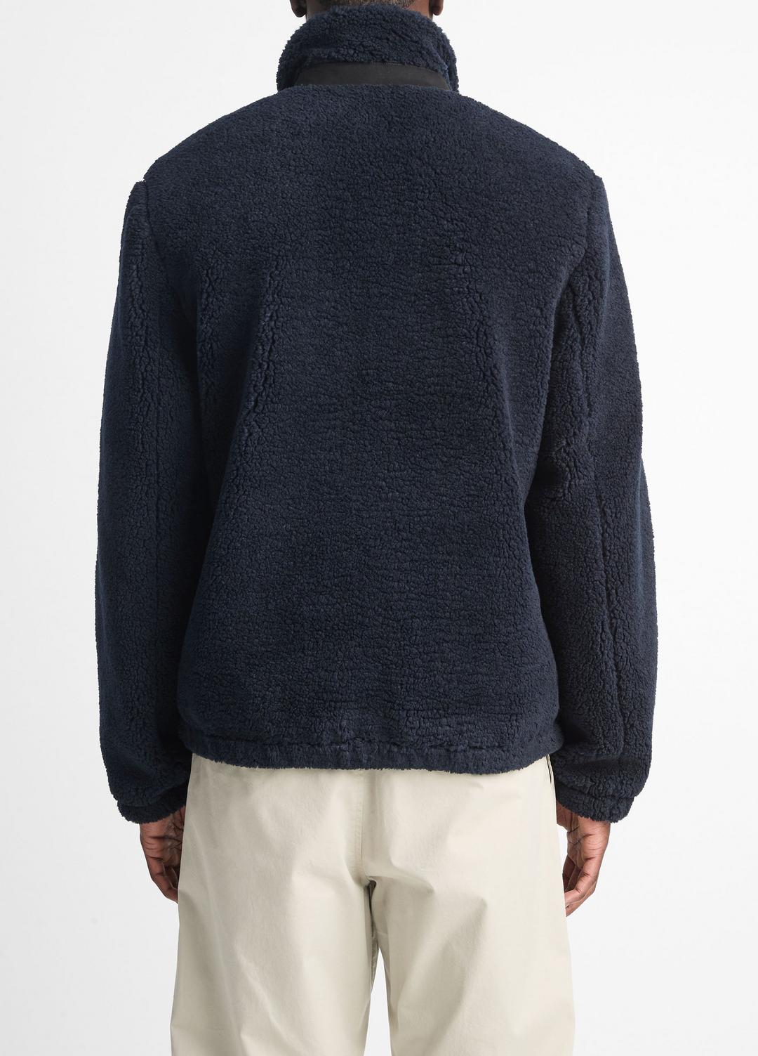 VINCE Men Sherpa Zip Jacket in Jackets COASTAL BLUE
