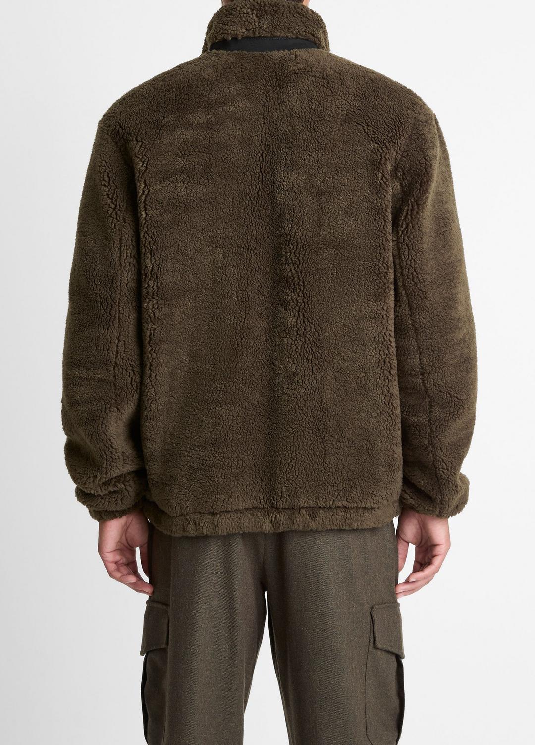 VINCE Men Sherpa Zip Jacket in Jackets DARK LEAF