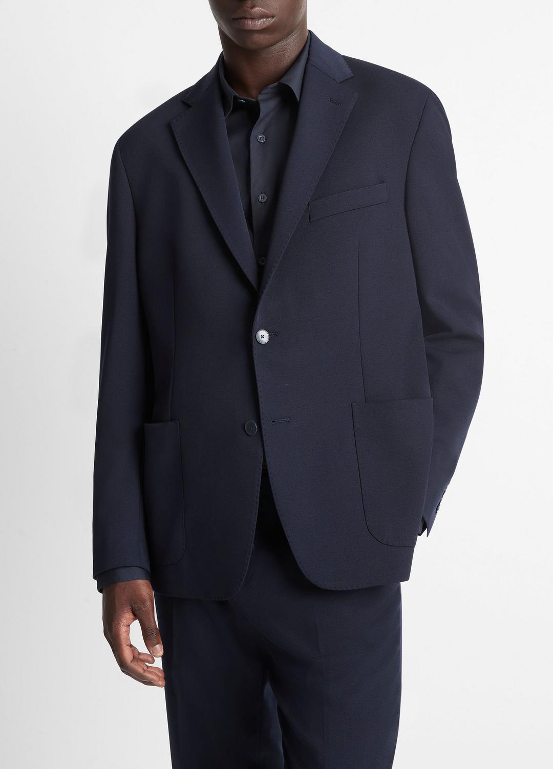 VINCE Men Stretch-Wool Relaxed Sport Coat in Blazers COASTAL BLUE