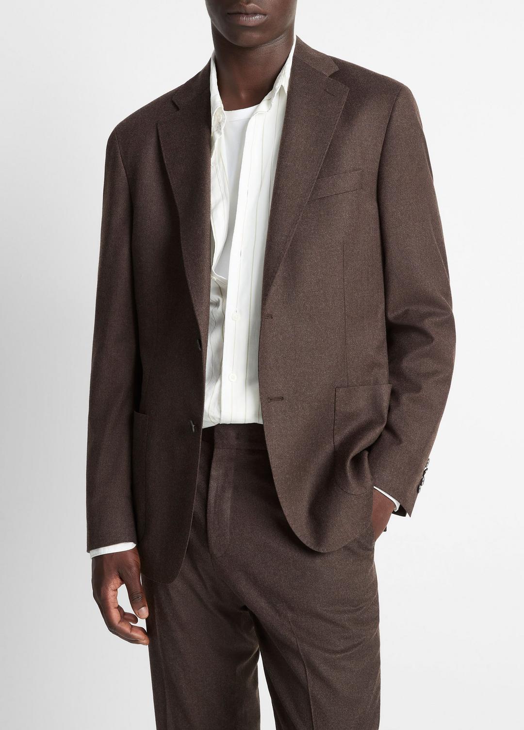 VINCE Men Wool-Silk Relaxed Sport Coat in Blazers BROWN