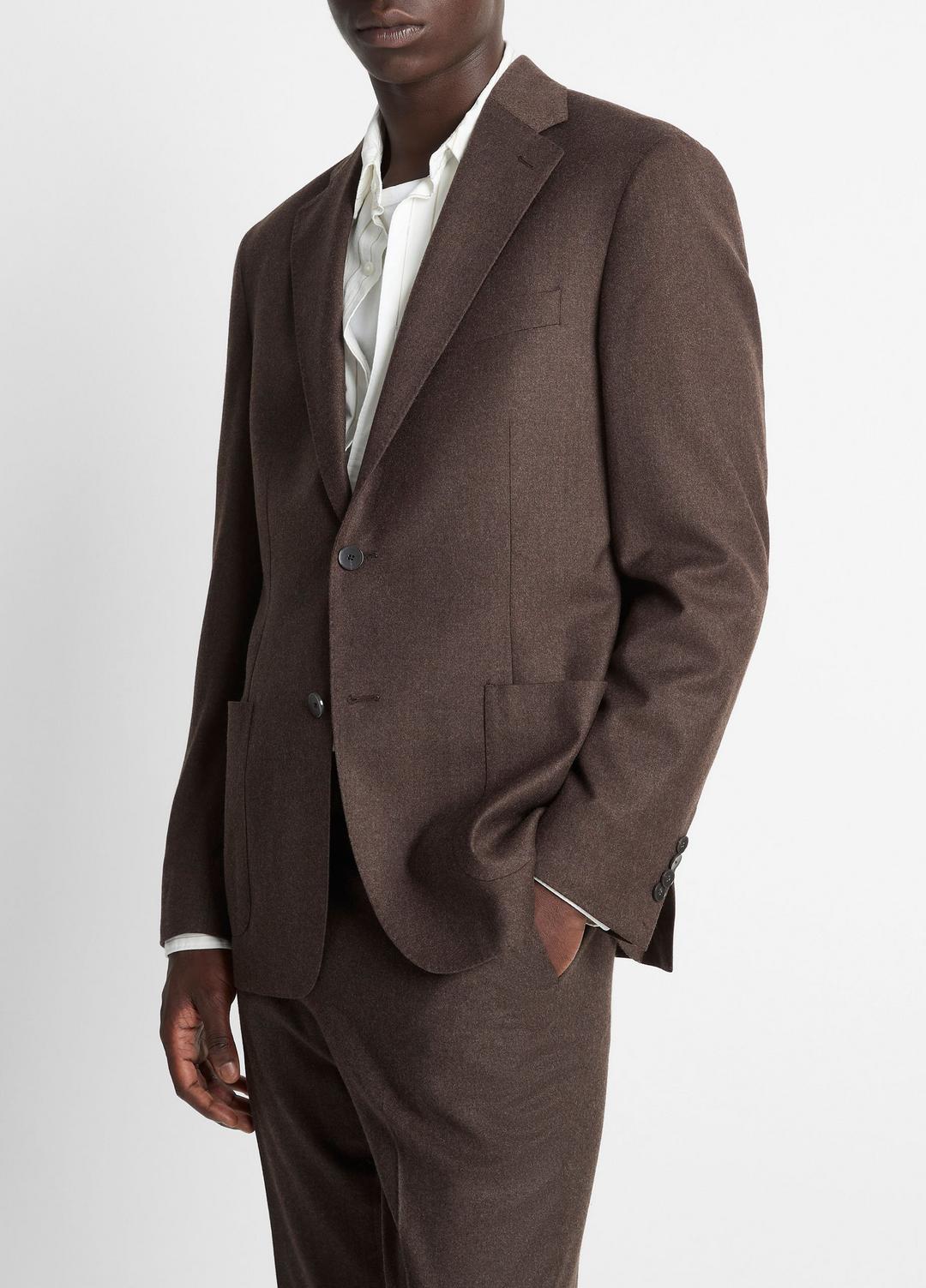 VINCE Men Wool-Silk Relaxed Sport Coat in Blazers BROWN