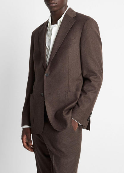VINCE Men Wool-Silk Relaxed Sport Coat in Blazers BROWN
