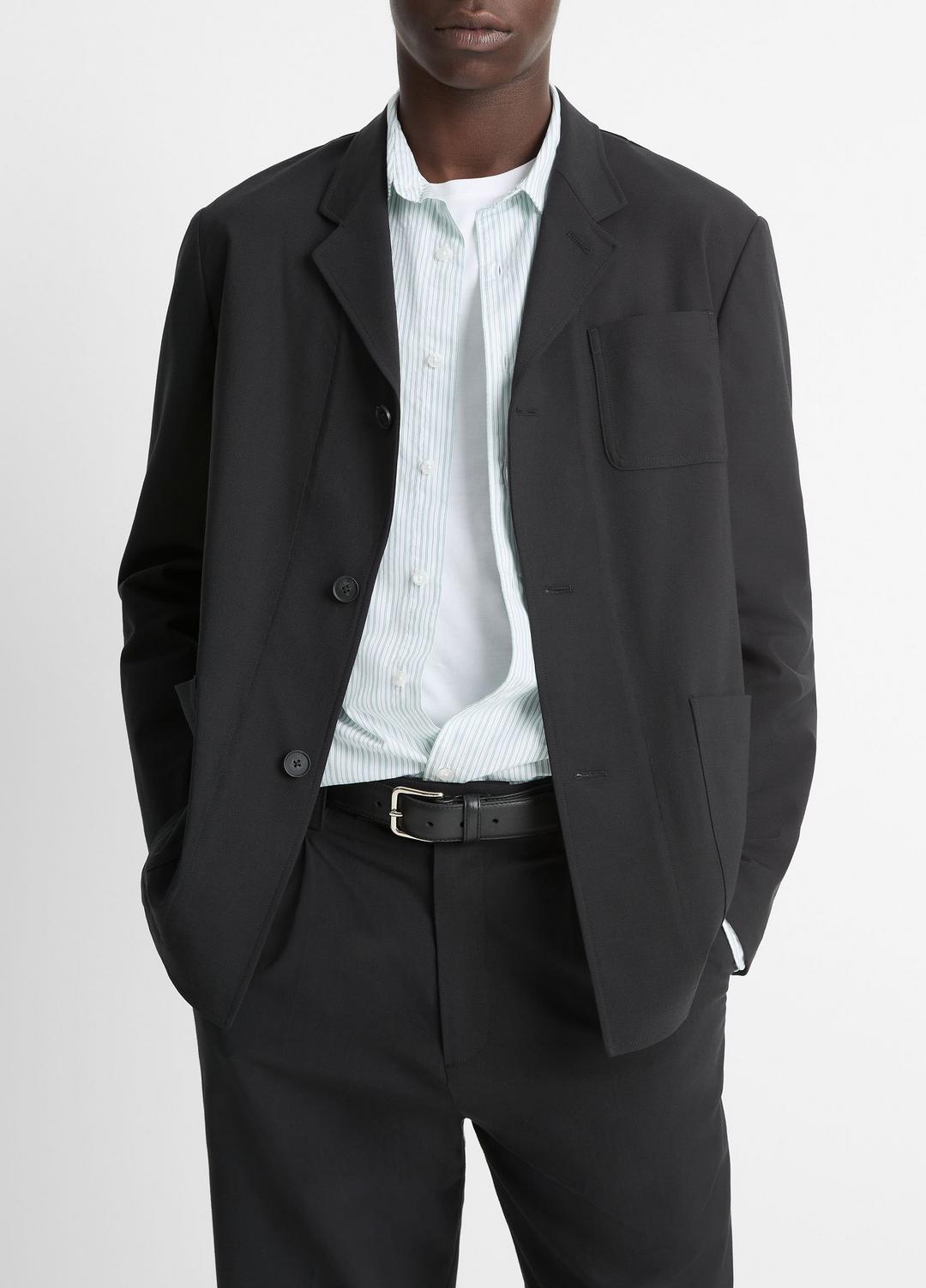 VINCE Men Tailored Utility Blazer in Blazers BLACK