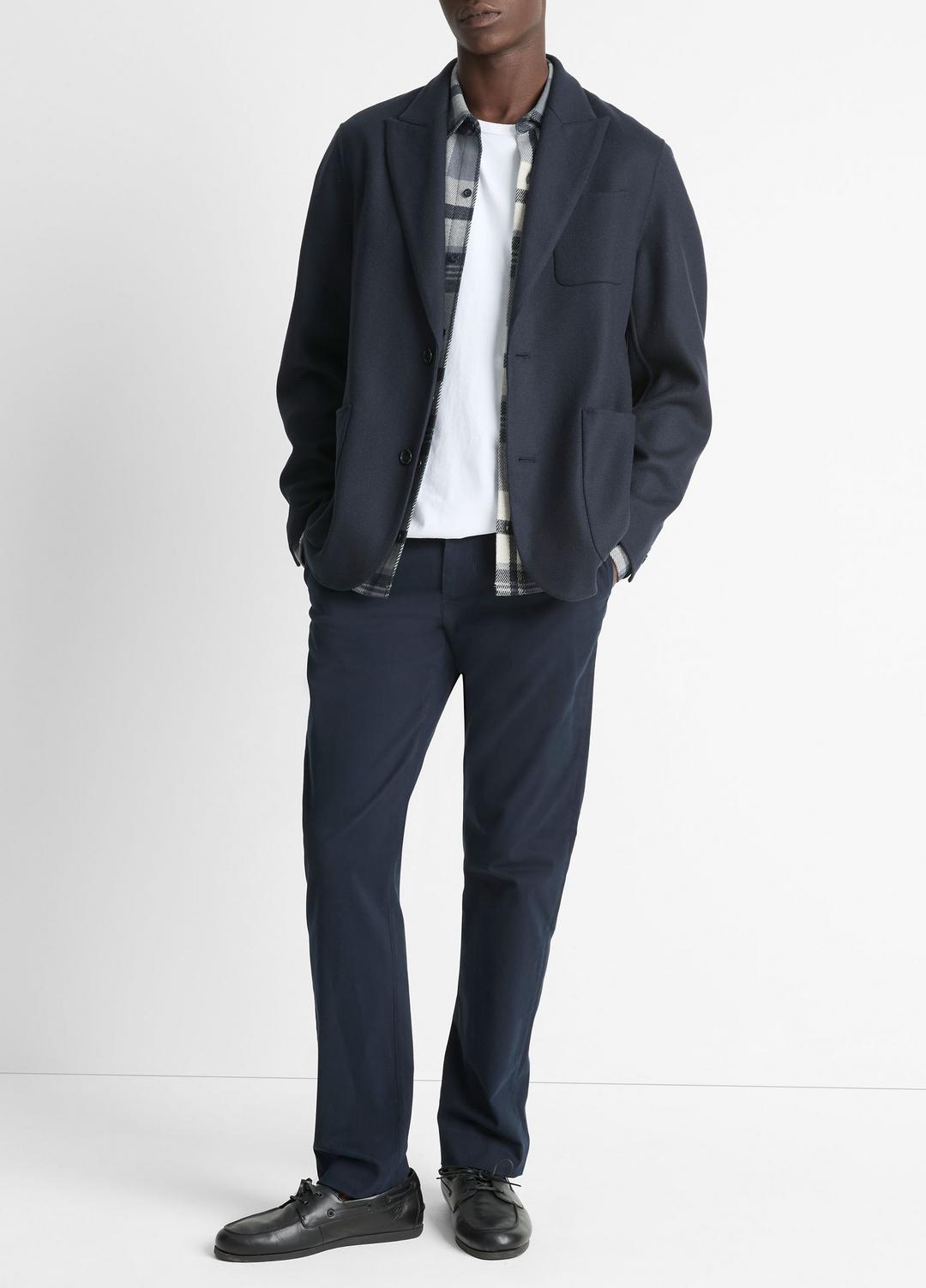 VINCE Men Italian Splittable Wool-Blend Blazer in Jackets & Outerwear COASTAL BLUE
