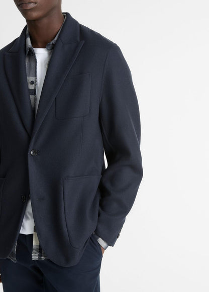 VINCE Men Italian Splittable Wool-Blend Blazer in Jackets & Outerwear COASTAL BLUE