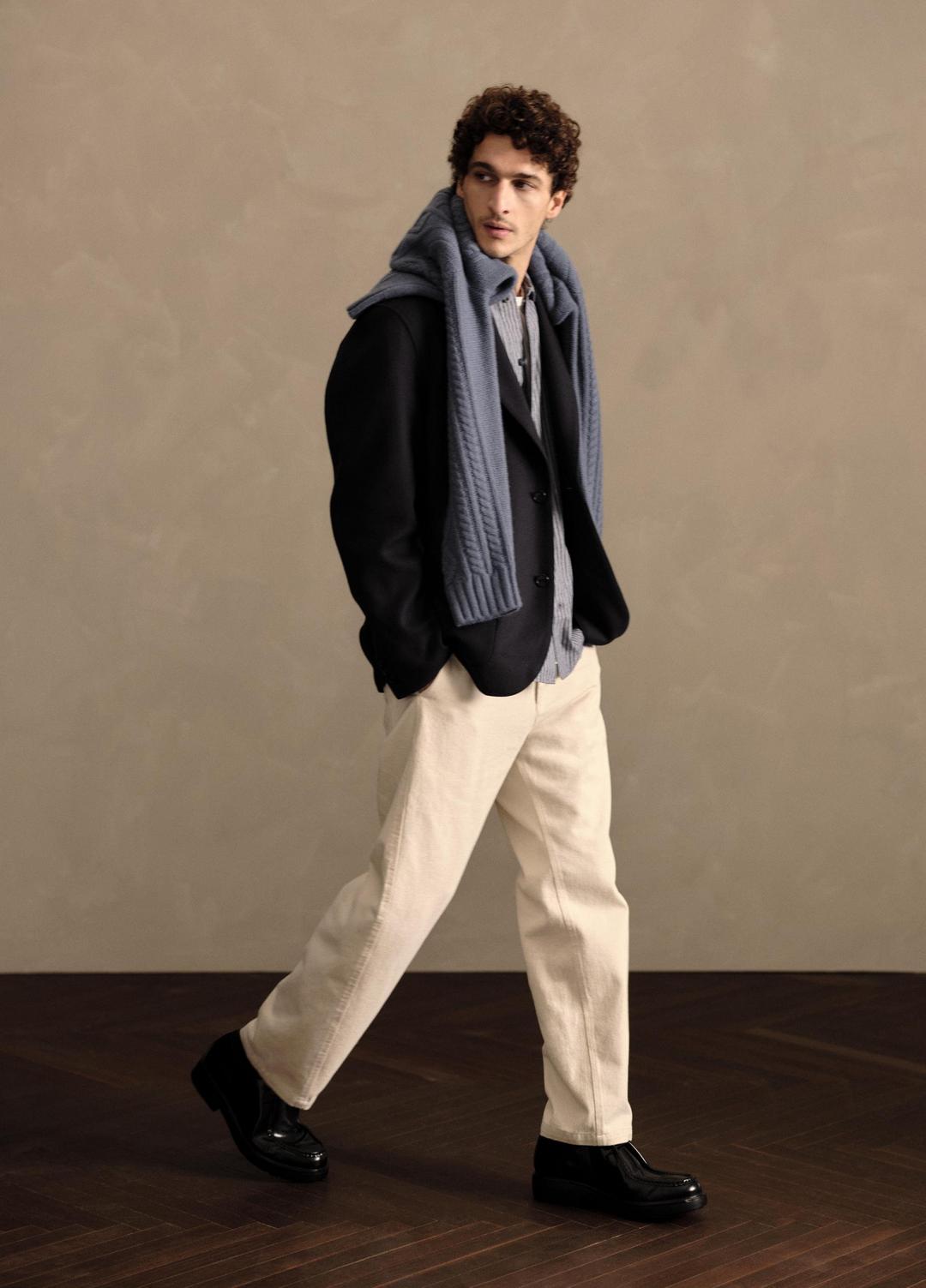 VINCE Men Italian Splittable Wool-Blend Blazer in Jackets & Outerwear COASTAL BLUE
