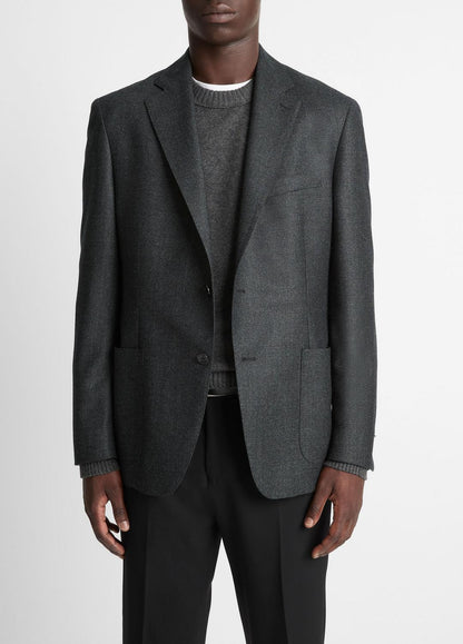 VINCE Men Wool Relaxed Sport Coat in Blazers CHARCOAL