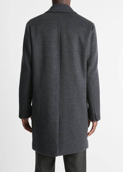 VINCE Men Classic Italian Wool-Blend Coat in Jackets & Outerwear HEATHER CHARCOAL