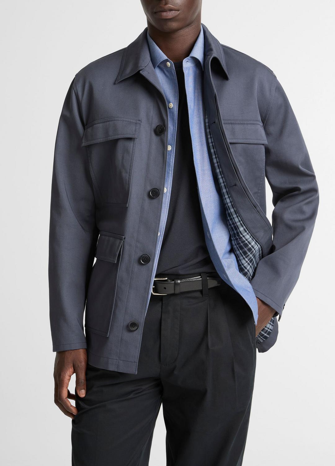 VINCE Men Brushed Cotton Twill Chore Coat in Coats STUDIO