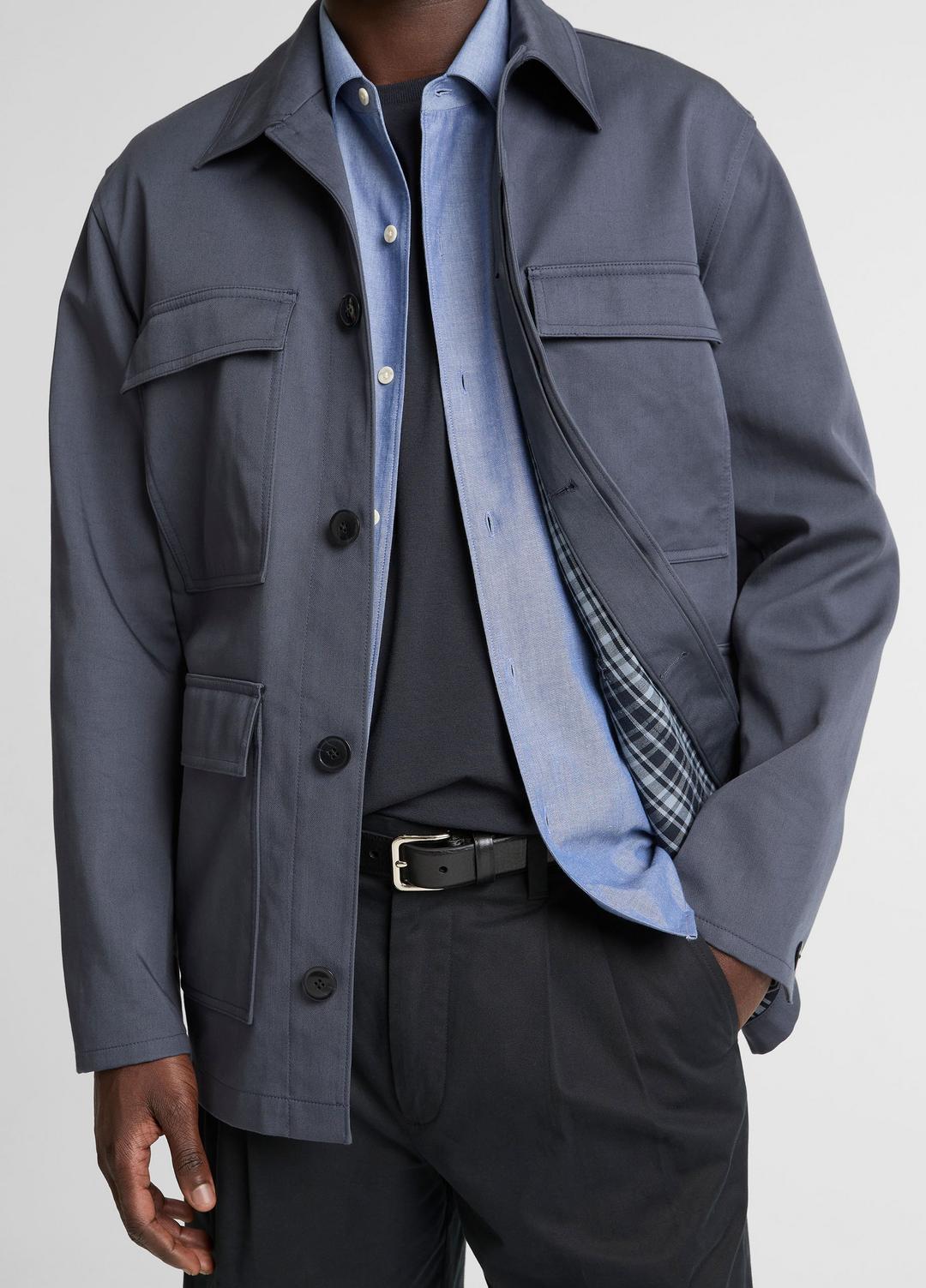 VINCE Men Brushed Cotton Twill Chore Coat in Coats STUDIO