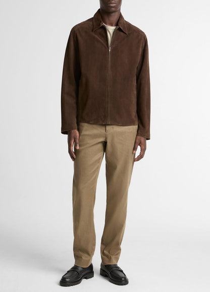 VINCE Men Suede Moto Jacket in Jackets ESPRESSO