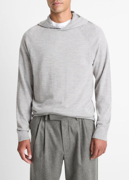 VINCE Men Featherweight Merino Wool-Cashmere Hoodie in Sweatshirts & Hoodies HEATHER GREY