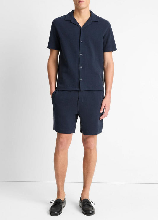 VINCE Men Cotton Bouclé Pull-On Short in Shorts COASTAL BLUE