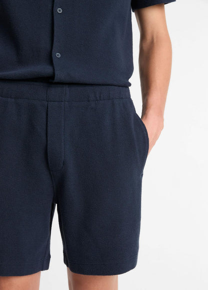 VINCE Men Cotton Bouclé Pull-On Short in Shorts COASTAL BLUE