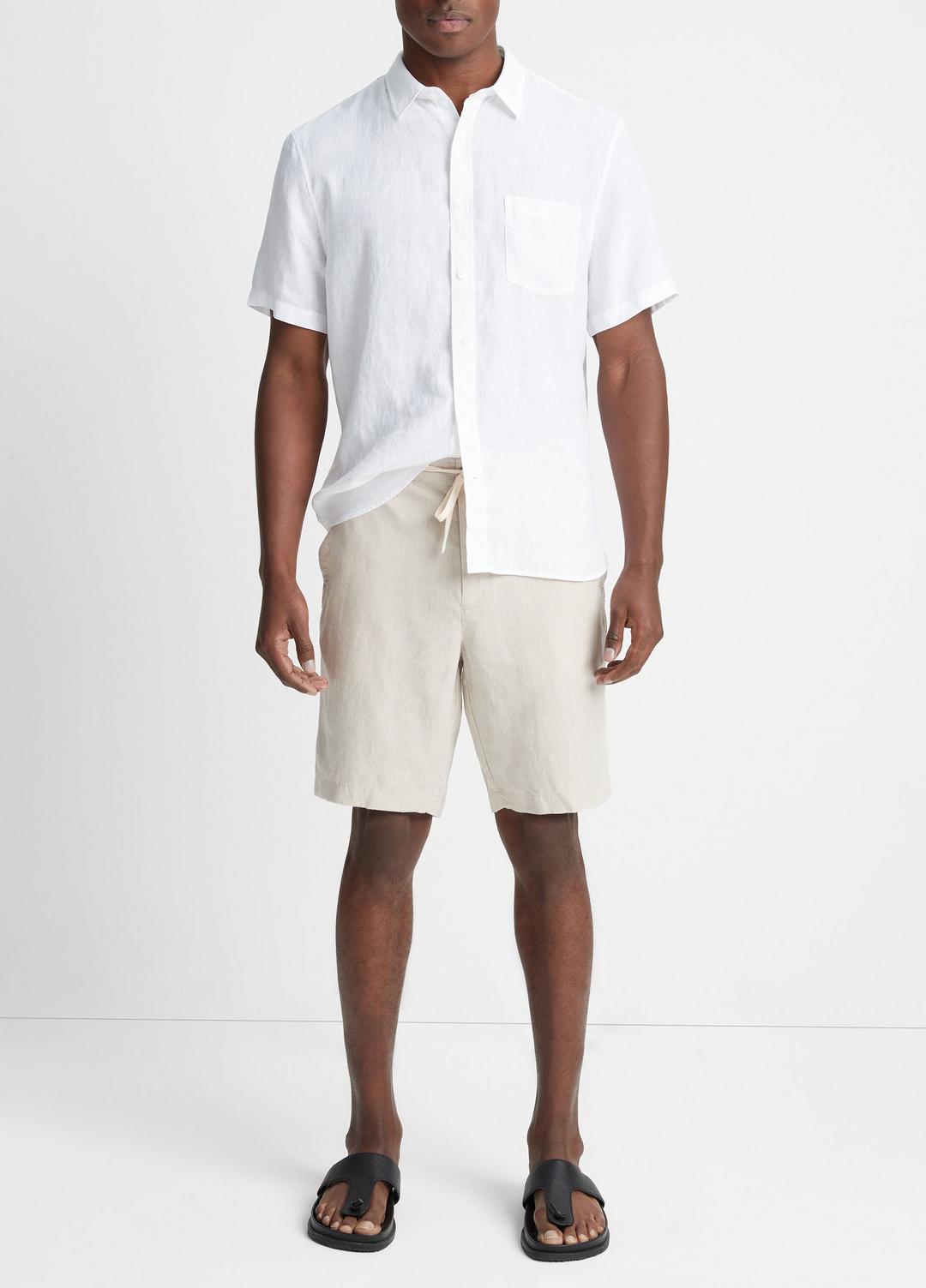 VINCE Men Hemp Drawstring Short in Shorts PUMICE ROCK