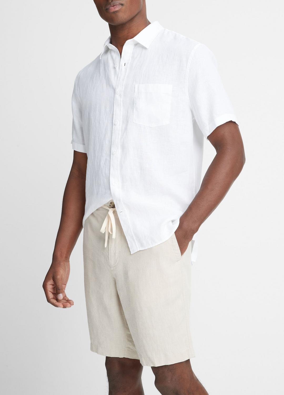 VINCE Men Hemp Drawstring Short in Shorts PUMICE ROCK