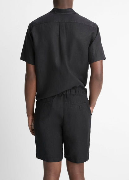 VINCE Men Hemp Drawstring Short in Shorts BLACK