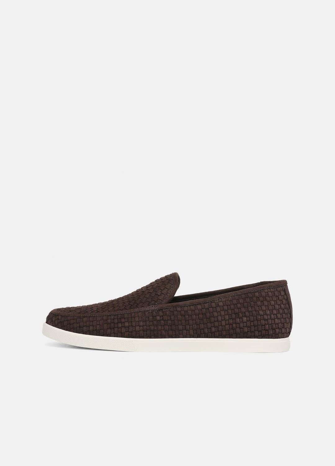 VINCE Men Sonoma Woven Suede Loafer in Loafers COCOA BROWN