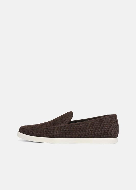 VINCE Men Sonoma Woven Suede Loafer in Loafers COCOA BROWN