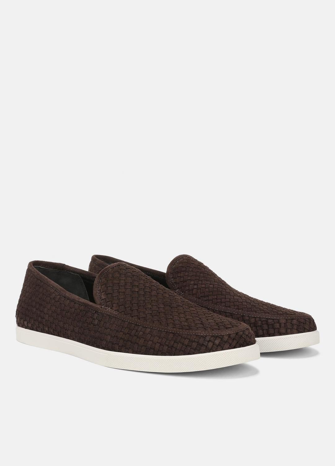 VINCE Men Sonoma Woven Suede Loafer in Loafers COCOA BROWN