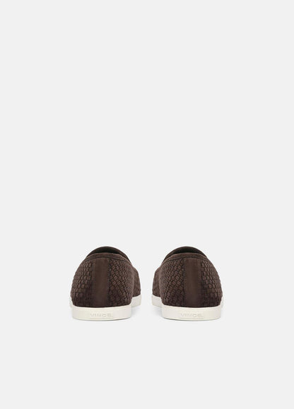 VINCE Men Sonoma Woven Suede Loafer in Loafers COCOA BROWN