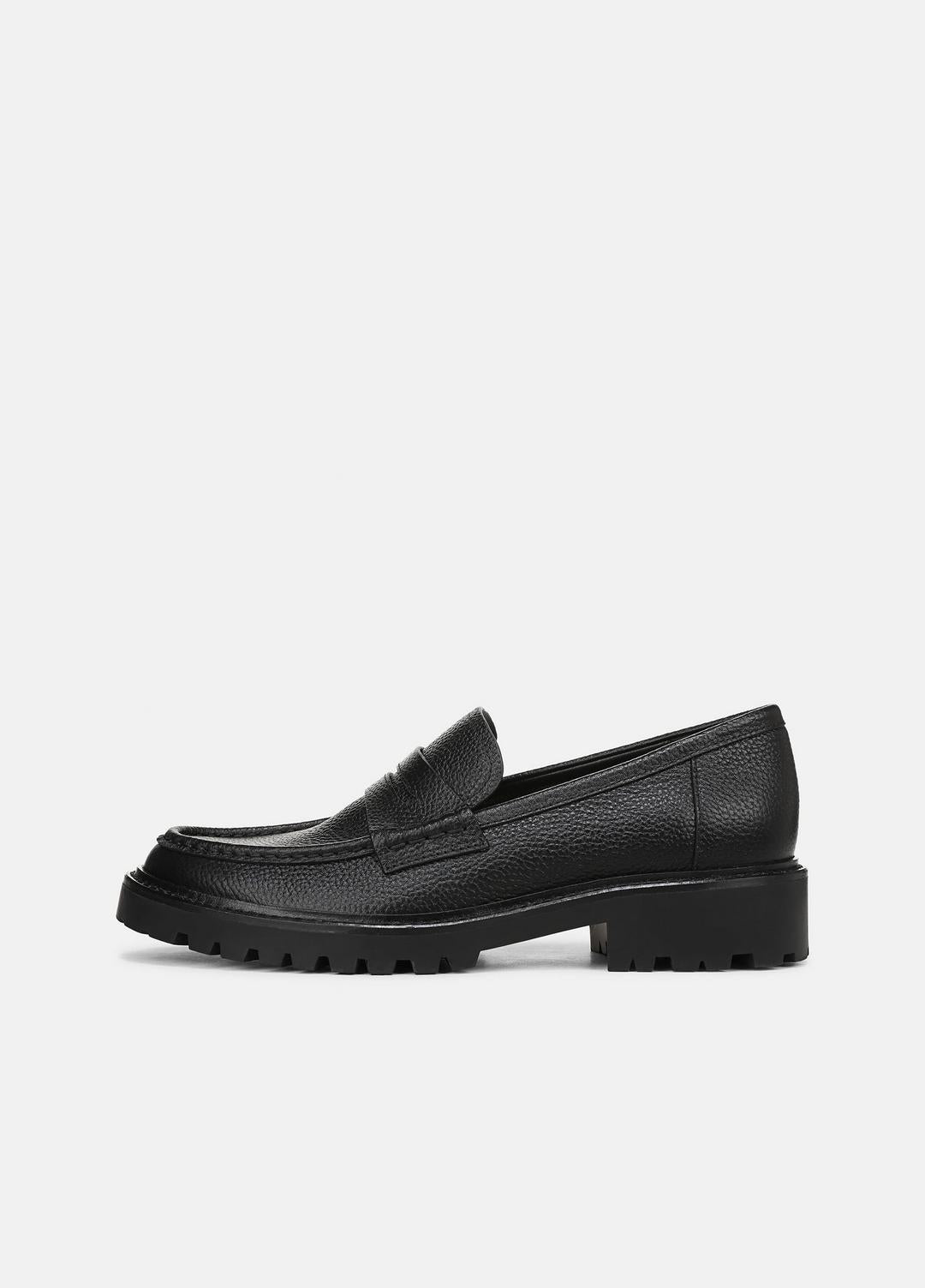 VINCE Men Delmore Leather Lug-Sole Loafer in Loafers BLACK