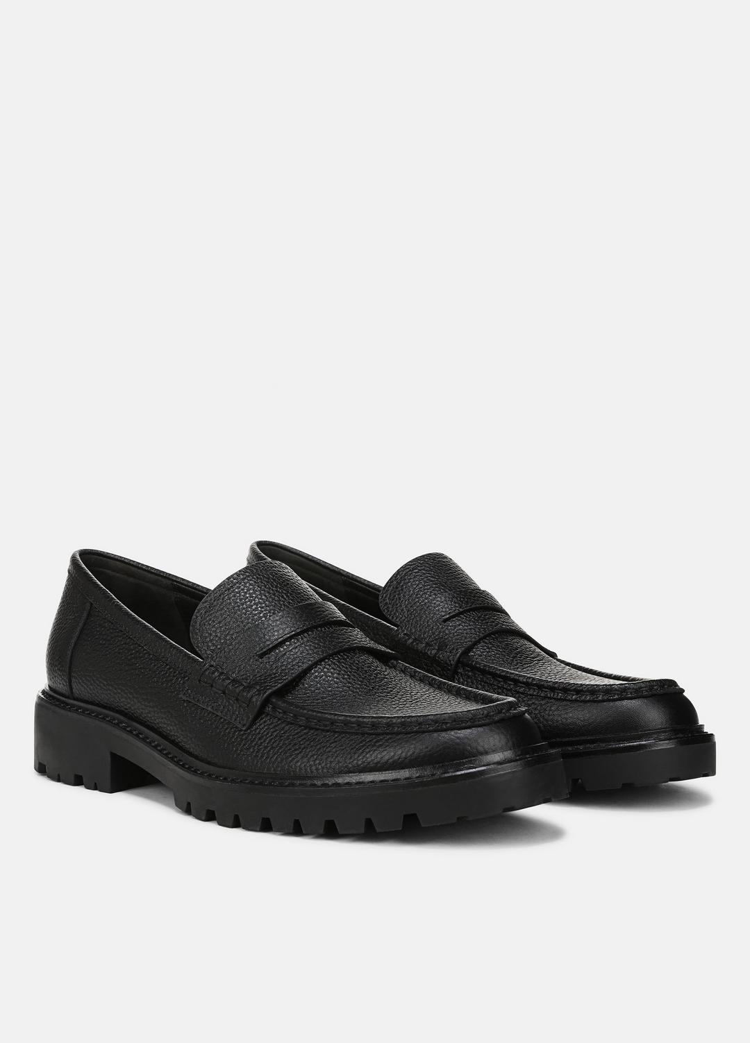 VINCE Men Delmore Leather Lug-Sole Loafer in Loafers BLACK