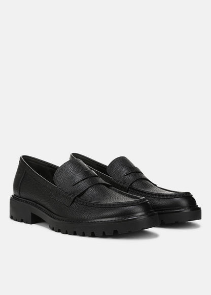 VINCE Men Delmore Leather Lug-Sole Loafer in Loafers BLACK