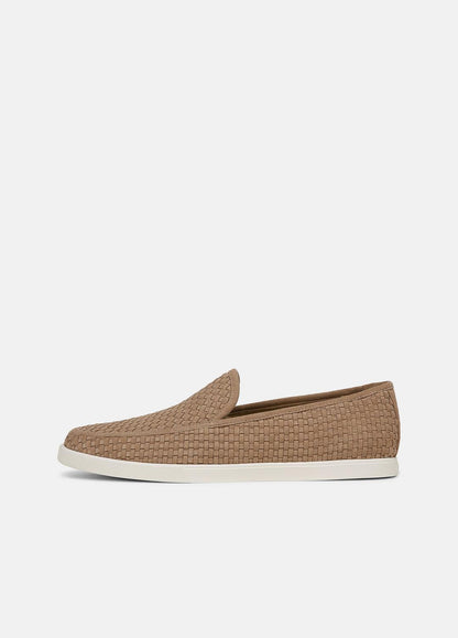 VINCE Men Sonoma Woven Suede Loafer in Loafers NEW CAMEL