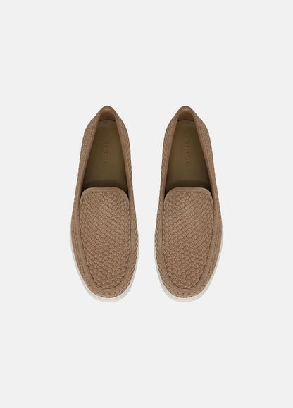 VINCE Men Sonoma Woven Suede Loafer in Loafers NEW CAMEL