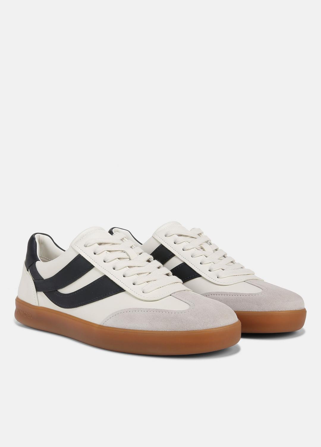 VINCE Men Oasis Leather Sneaker in Sneakers MILK/NIGHT BLUE