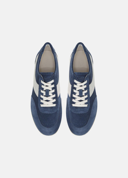 VINCE Men LA Suede & Leather Runner Sneaker in Sneakers HEATHER RIPPLE/HORCHATA
