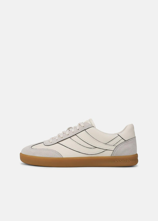 VINCE Men Oasis Contrast-Edge Leather & Suede Sneaker in Sneakers HORCHATA/PEBBLE WHITE