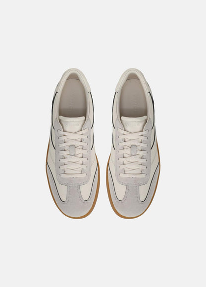 VINCE Men Oasis Contrast-Edge Leather & Suede Sneaker in Sneakers HORCHATA/PEBBLE WHITE