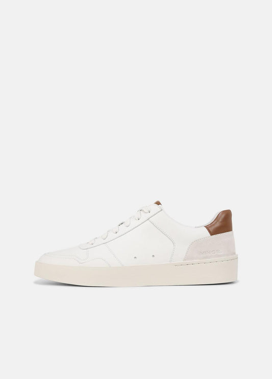 VINCE Men Peyton Leather Lace-Up Sneaker in Sneakers CHALK WHITE
