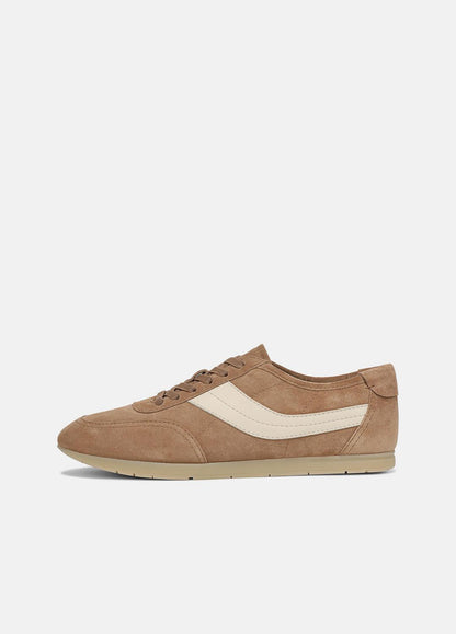 VINCE Men LA Suede & Leather Runner Sneaker in Sneakers BIRCHWOOD/MOONLIGHT