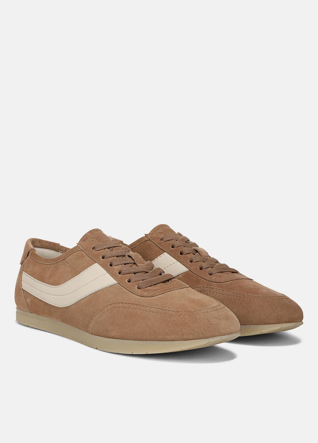 VINCE Men LA Suede & Leather Runner Sneaker in Sneakers BIRCHWOOD/MOONLIGHT
