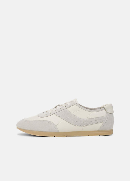VINCE Men LA Leather & Suede Runner Sneaker in Sneakers HORCHATA/PEBBLE WHITE