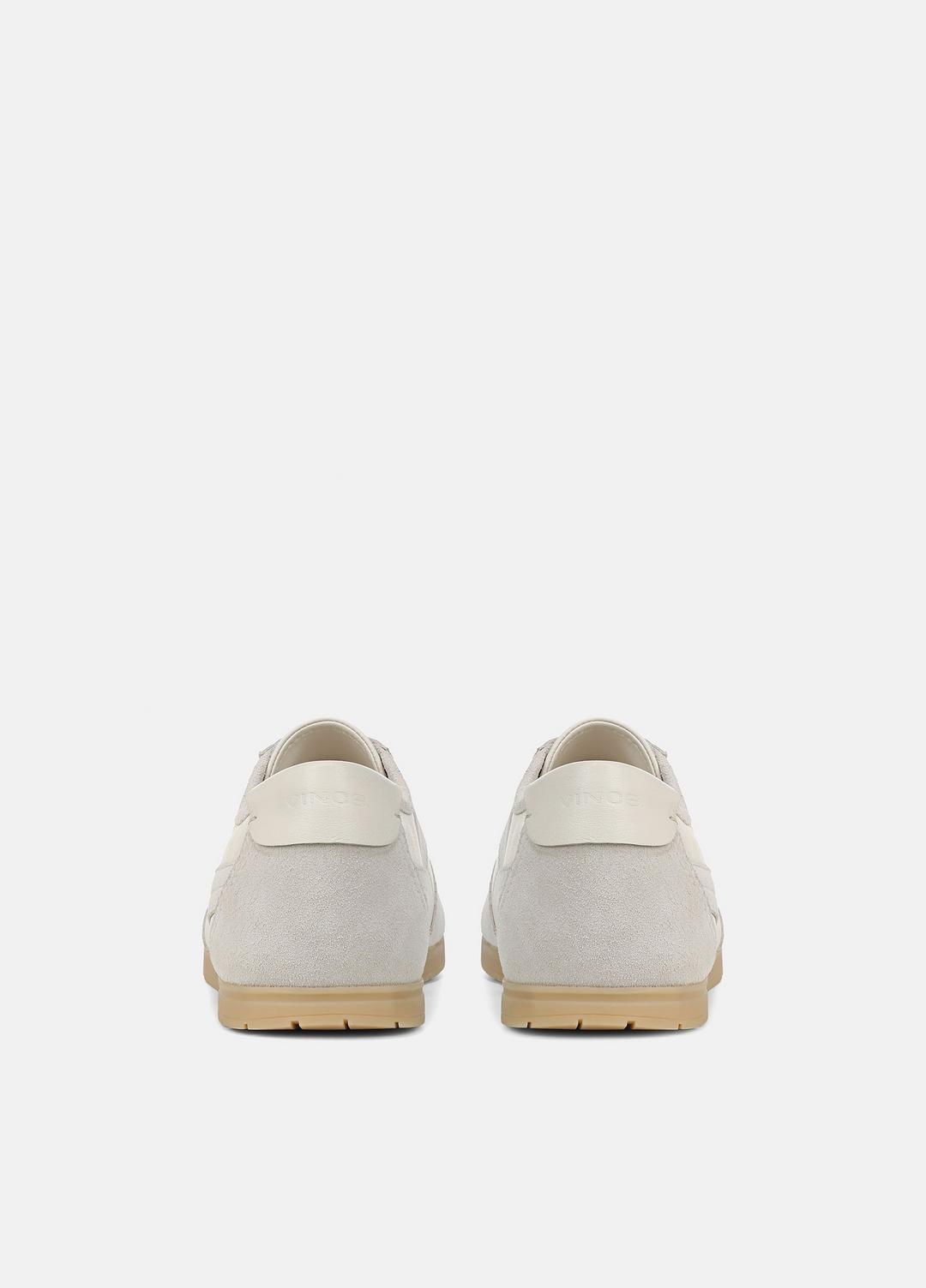 VINCE Men LA Leather & Suede Runner Sneaker in Sneakers HORCHATA/PEBBLE WHITE