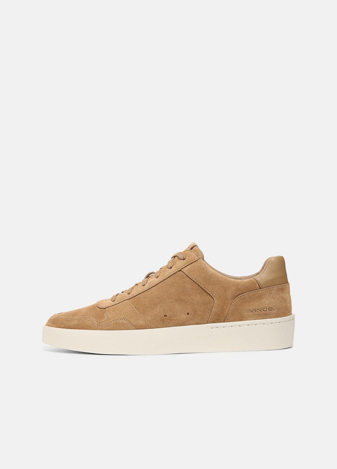 VINCE Men Peyton Leather Lace-Up Sneaker in Sneakers NEW CAMEL