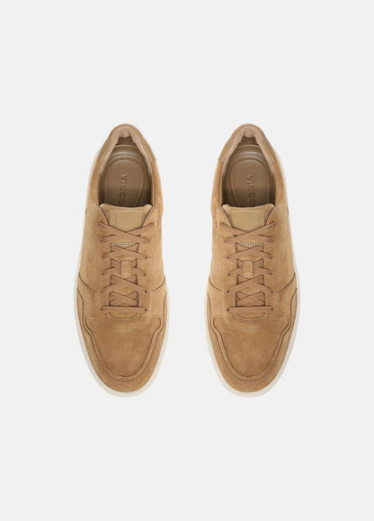 VINCE Men Peyton Leather Lace-Up Sneaker in Sneakers NEW CAMEL