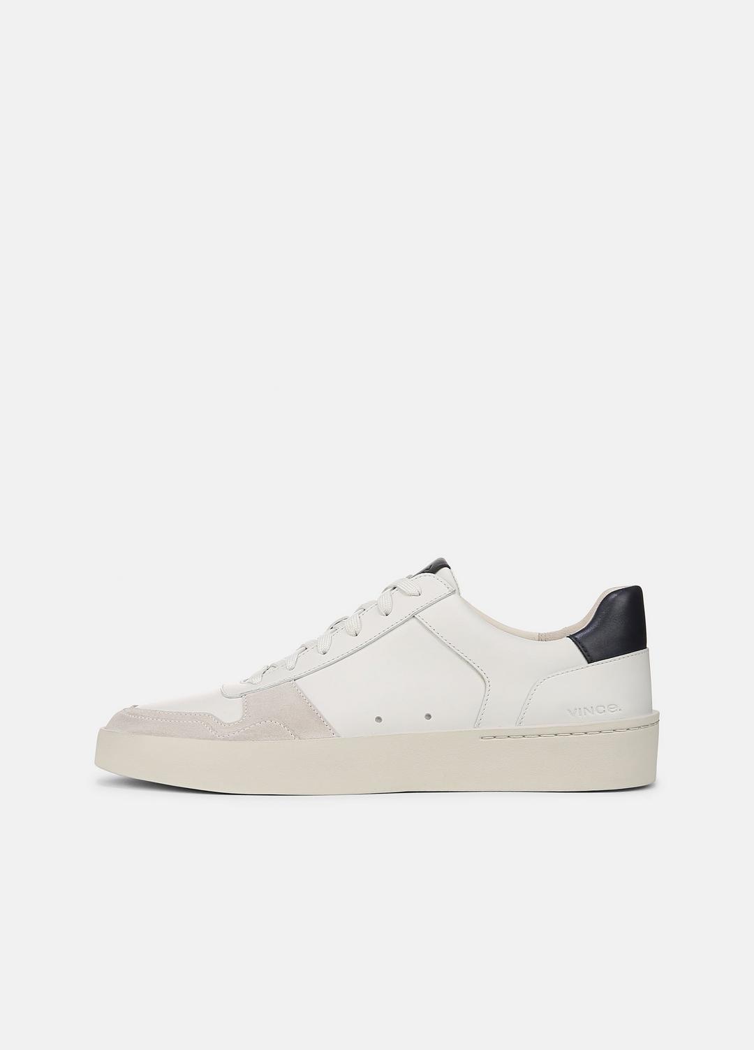 VINCE Men Peyton Leather Sneaker in Sneakers CHALK WHITE/HORCHATA/NIGHT BLUE