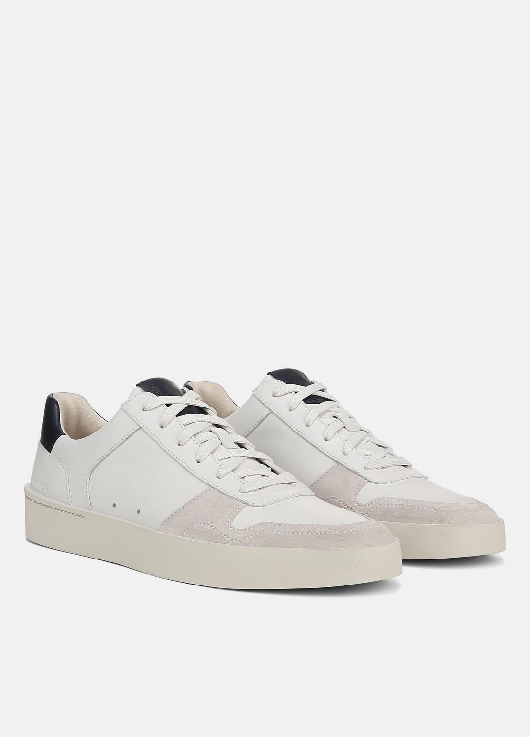 VINCE Men Peyton Leather Sneaker in Sneakers CHALK WHITE/HORCHATA/NIGHT BLUE