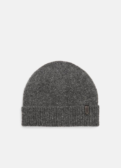 VINCE Men Donegal Cashmere Beanie in Scarves & Hats HEATHER CHARCOAL