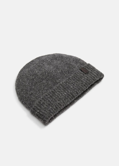 VINCE Men Donegal Cashmere Beanie in Scarves & Hats HEATHER CHARCOAL